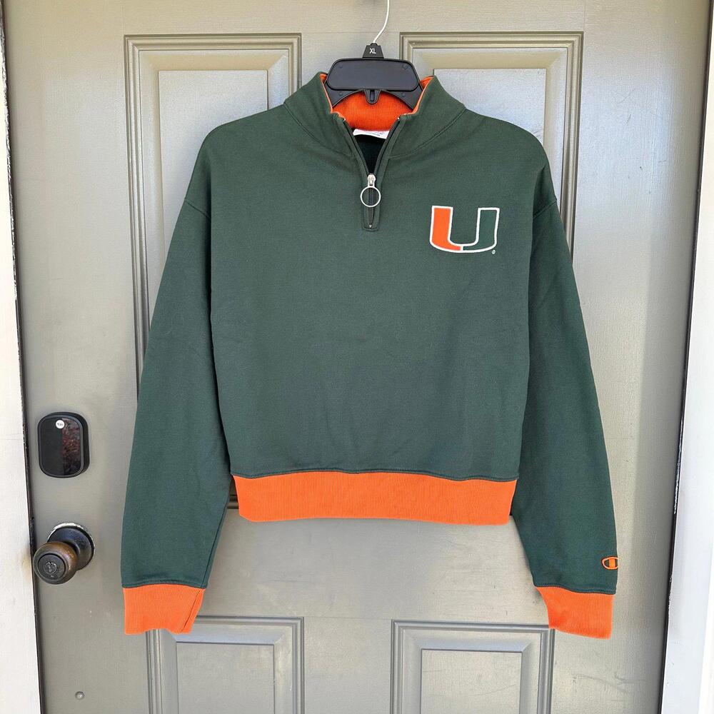 Champion Green and Orange Women's Pullover